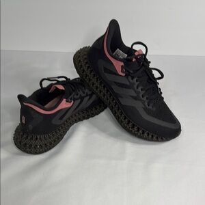 adidas Women's Black and Pink Running Shoes